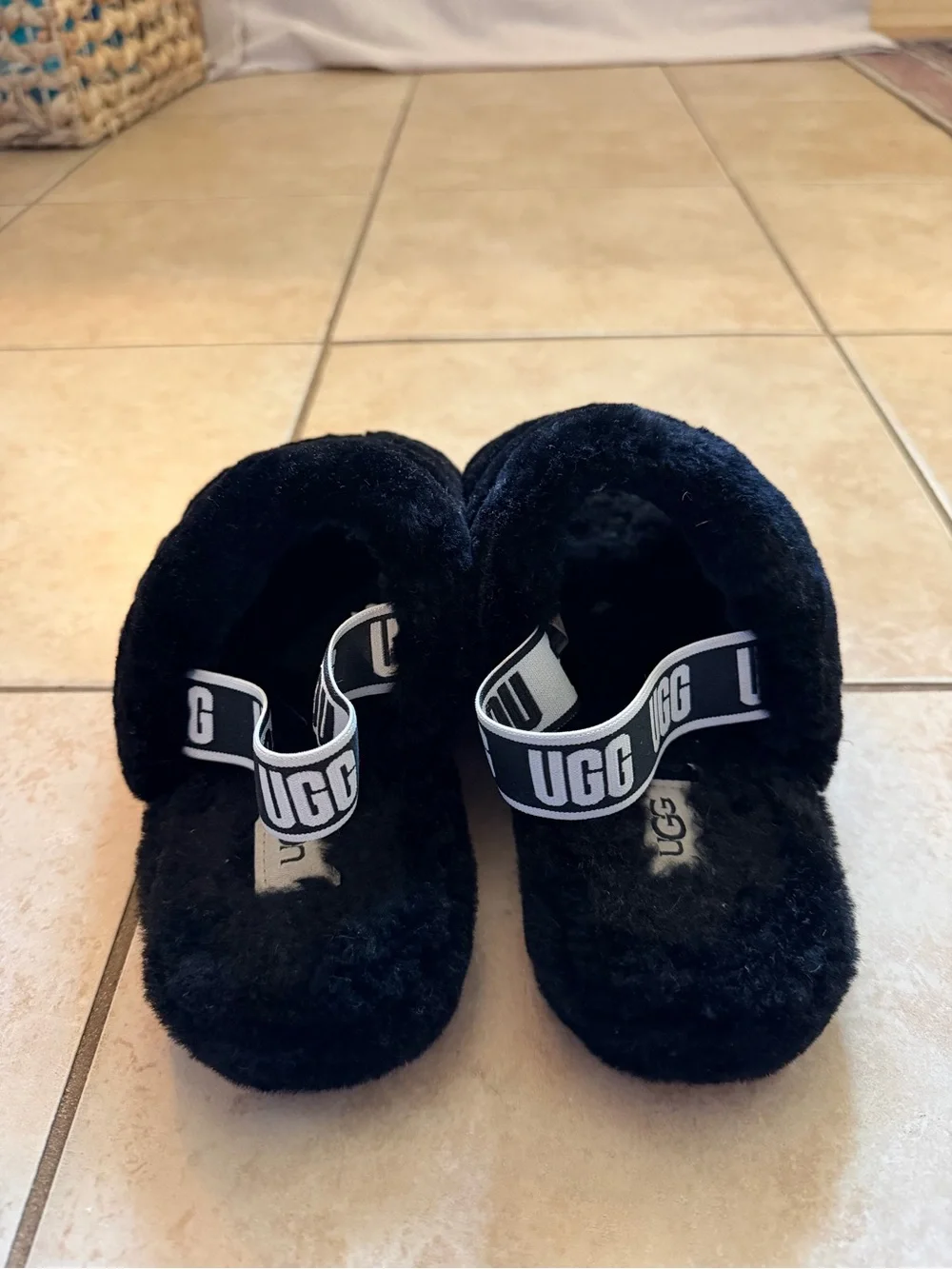 UGG Open Toe Slippers with Back Strap